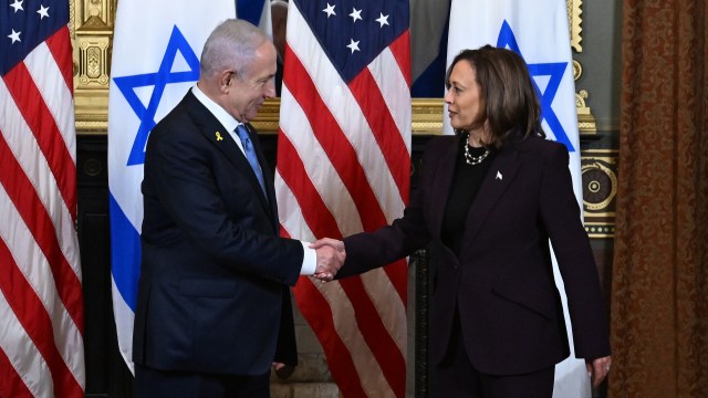 Kamala Harris and Benjamin Netanyahu