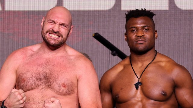 Article thumbnail: Boxing - Tyson Fury v Francis Ngannou - Press Conference - Riyadh, Saudi Arabia - October 26, 2023 Tyson Fury and Francis Ngannou pose for a photo during the press conference REUTERS/Ahmed Yosri