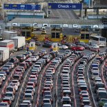 Article thumbnail: Traffic queues for ferries at the Port of Dover in Kent as people travel to their destinations for the Christmas period. Picture date: Saturday December 23, 2023. PA Photo. See PA story TRANSPORT Getaway. Photo credit should read: Gareth Fuller/PA Wire