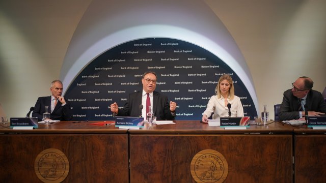 Article thumbnail: Andrew Bailey, Governor of the Bank of England, speaks during the Bank of England Monetary Policy Report press conference in May (Photo: Yui Mok/PA Wire)