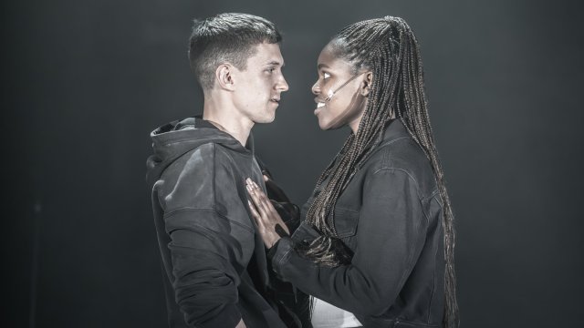 Article thumbnail: Amewudah-Rivers as Romeo and Juliet (Photo: Marc Brenner)