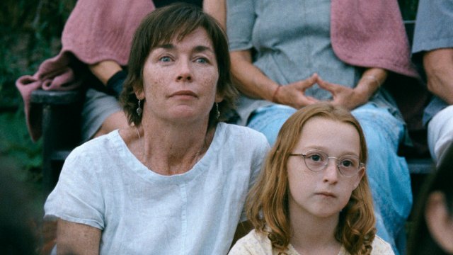 Article thumbnail: This image released by A24 shows Julianne Nicholson, left, and Zoe Ziegler in a scene from "Janet Planet." (A24 via AP)