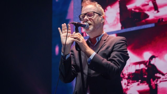 Article thumbnail: BERLIN, GERMANY - SEPTEMBER 30: Singer Matt Berninger of the American band The National performs live on stage during a concert at Max-Schmeling-Halle on September 30, 2023 in Berlin, Germany. (Photo by Frank Hoensch/Redferns)