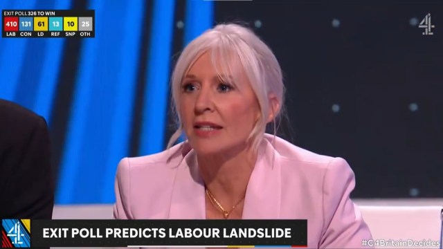 Article thumbnail: Nadine Dorries Defining Britain's Future | LIVE: Britain Decides | General Election 2024 | Channel 4 Credit Channel 4 Channel 4 @Channel4 "I find that quite a sexist comment, Alastair", Nadine Dorries responds to Alastair Campbell saying "you got to get over Boris Johnson"