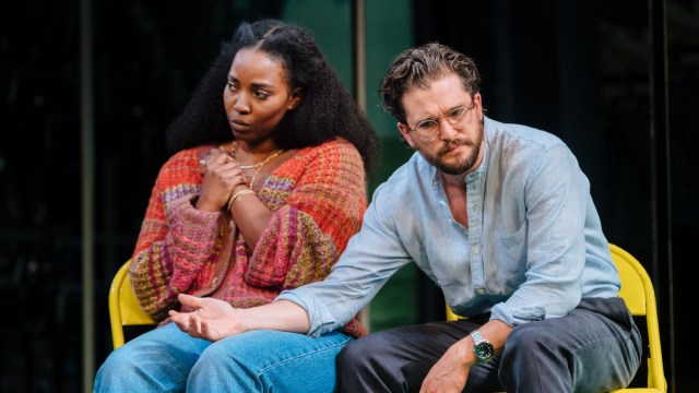 Article thumbnail: Kit Harington and Olivia Washington in 'Slave Play' (Photo: Helen Murray)