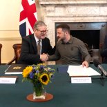 Article thumbnail: LONDON, ENGLAND - JULY 19: Ukrainian President Volodymyr Zelenskyy shakes hands with Prime Minister Keir Starmer as he addresses the new Labour Cabinet at 10, Downing Street on July 19, 2024 in London, England. The newly elected Prime Minister is hosting bilateral meetings with the Ukrainian President the day after the European Political Community Summit at Blenheim Palace. Zelenskyy addresses the new Labour Cabinet, the first foreign leader to be given this privilege since President Clinton. (Photo by Richard Pohle - WPA Pool/Getty Images)