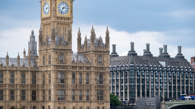 Article thumbnail: View towards the Houses of Parliament, the Palace of Westminster and clock tower aka Big Ben and the modern architecture of Portcullis House on 12th June 2024 in London, United Kingdom. Big Ben is the nickname for the Great Bell of the striking clock at the north end of the Palace of Westminster in London, England, although the name is frequently extended to refer also to the clock and the clock tower. (photo by Mike Kemp/In Pictures via Getty Images)