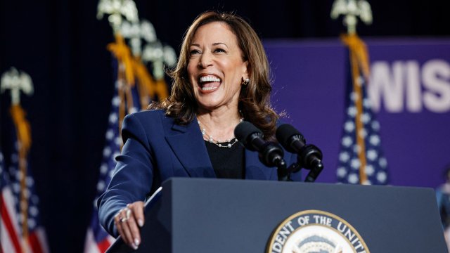 Article thumbnail: US Vice President and Democratic Presidential candidate Kamala Harris speaks at West Allis Central High School during her first campaign rally in Milwaukee, Wisconsin, on July 23, 2024. Harris is in Wisconsin to start her presidential campaign after effectively clinching the Democratic presidential nomination. (Photo by KAMIL KRZACZYNSKI / AFP) (Photo by KAMIL KRZACZYNSKI/AFP via Getty Images)