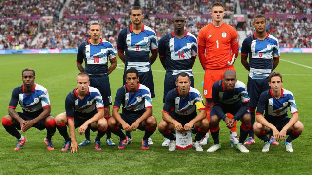 Article thumbnail: MANCHESTER, ENGLAND - JULY 26: Team GB line up before the Men's Football first round Group A Match of the London 2012 Olympic Games between Great Britain and Senegal, at Old Trafford on July 26, 2012 in Manchester, England. (Photo by Julian Finney/Getty Images)