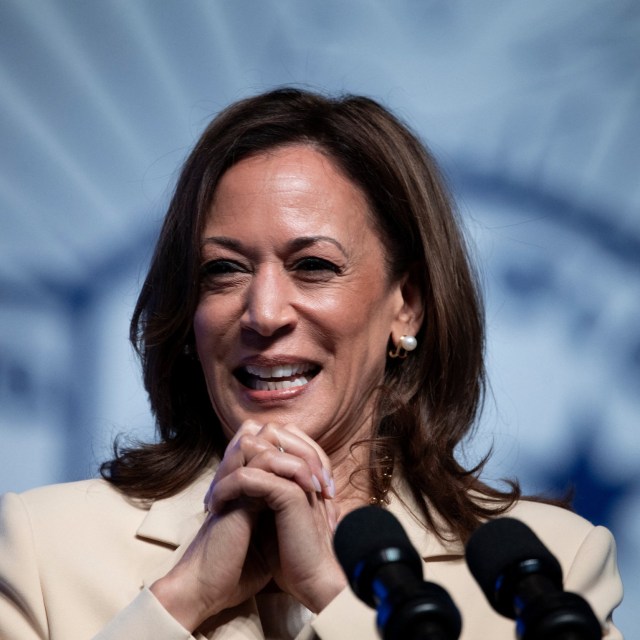 Article thumbnail: TOPSHOT - US Vice President and Democratic Presidential candidate Kamala Harris delivers the keynote speech at Zeta Phi Beta Sorority, Inc.'s Grand Boul?? event at the Indiana Convention Center in Indianapolis, Indiana, on July 24, 2024. (Photo by Brendan Smialowski / AFP) (Photo by BRENDAN SMIALOWSKI/AFP via Getty Images)